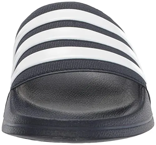 adidas Unisex Adilette Shower Slide Sandal, Black/Black/Matte Gold, 9 US Men