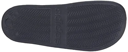 adidas Unisex Adilette Shower Slide Sandal, Black/Black/Matte Gold, 9 US Men