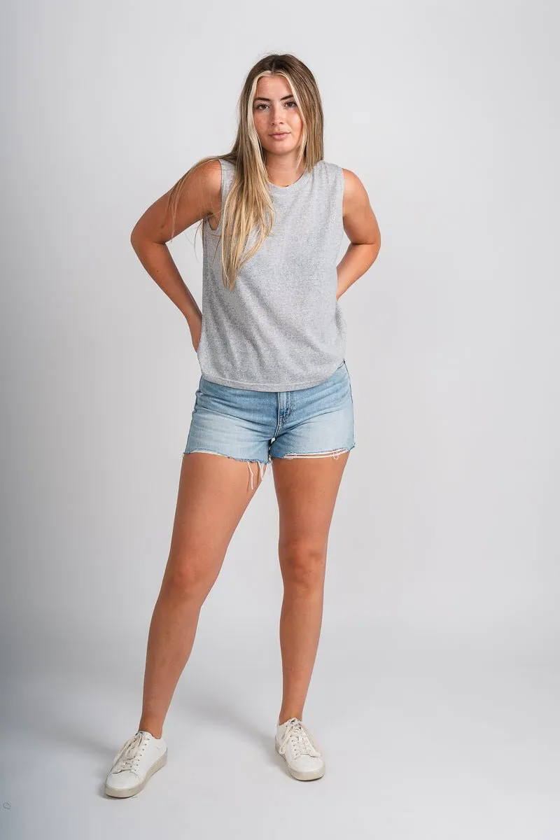 Aerie knit tank top heather grey