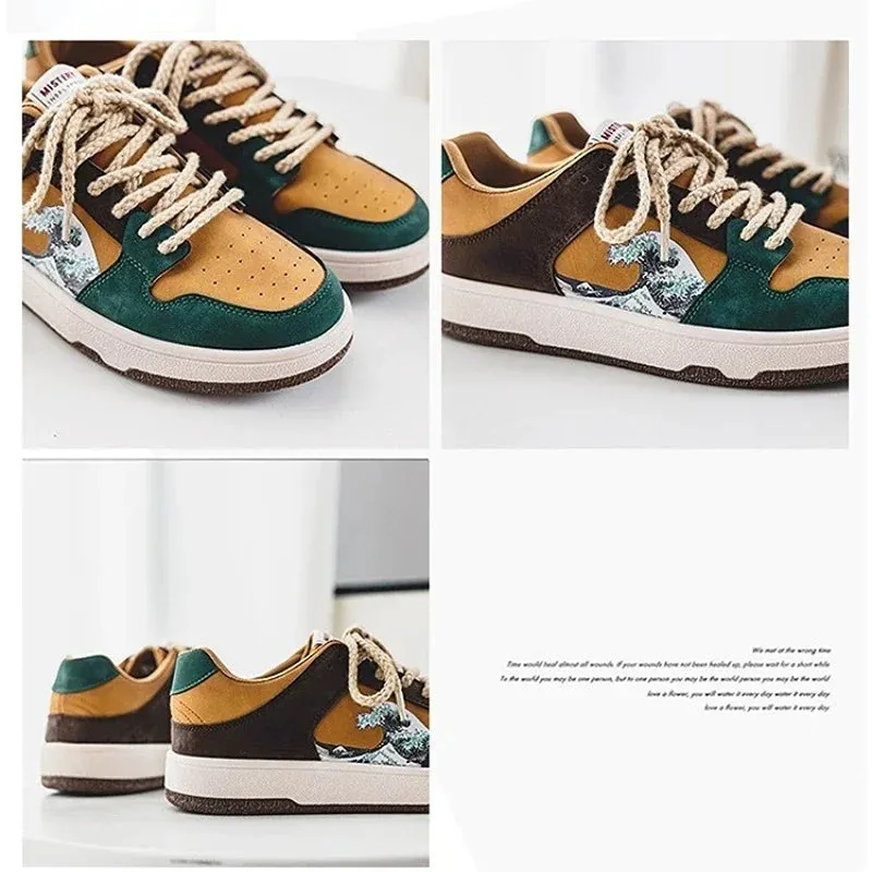 Animation Print Color Block Sneakers