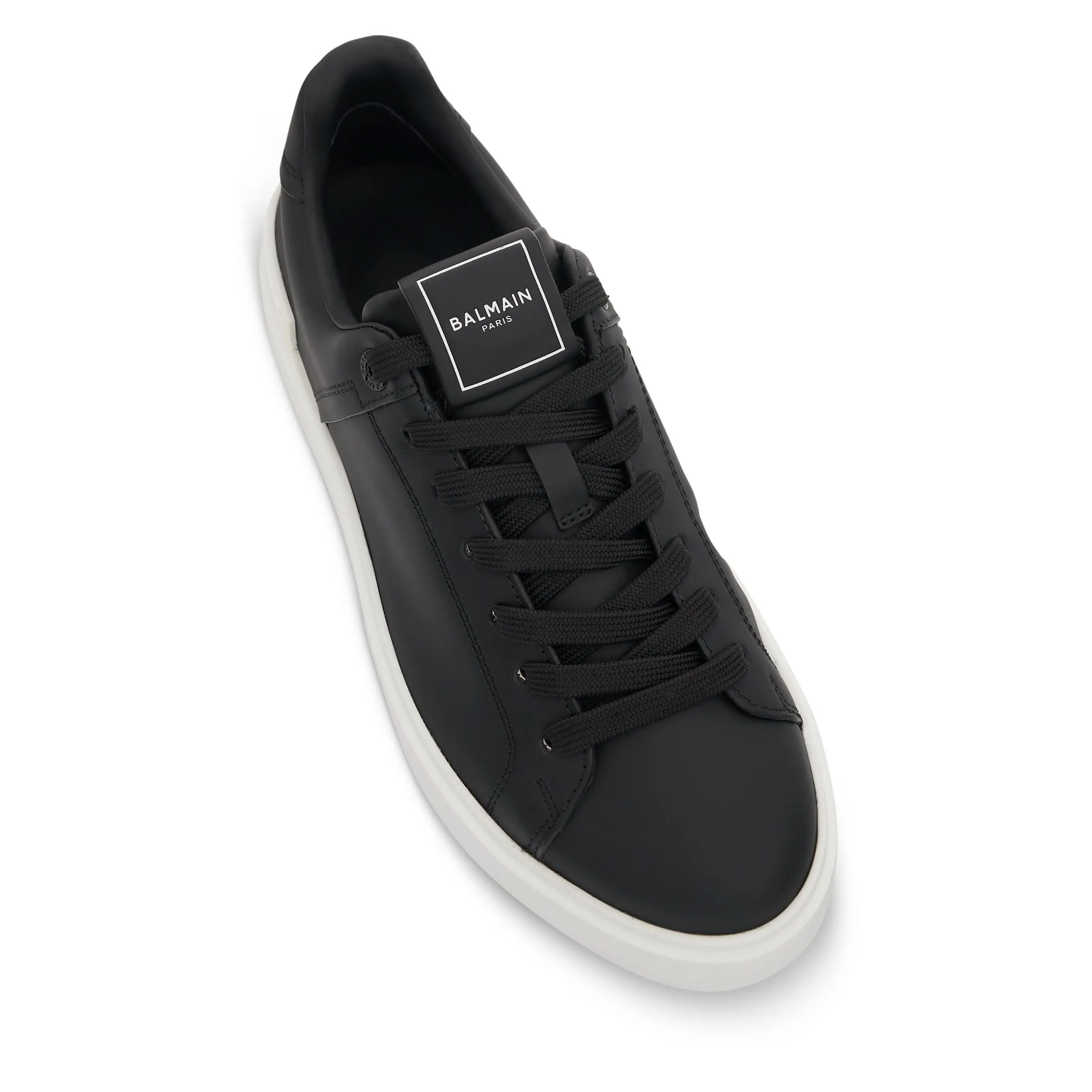 B-Court Calfskin Sneaker in Black/White