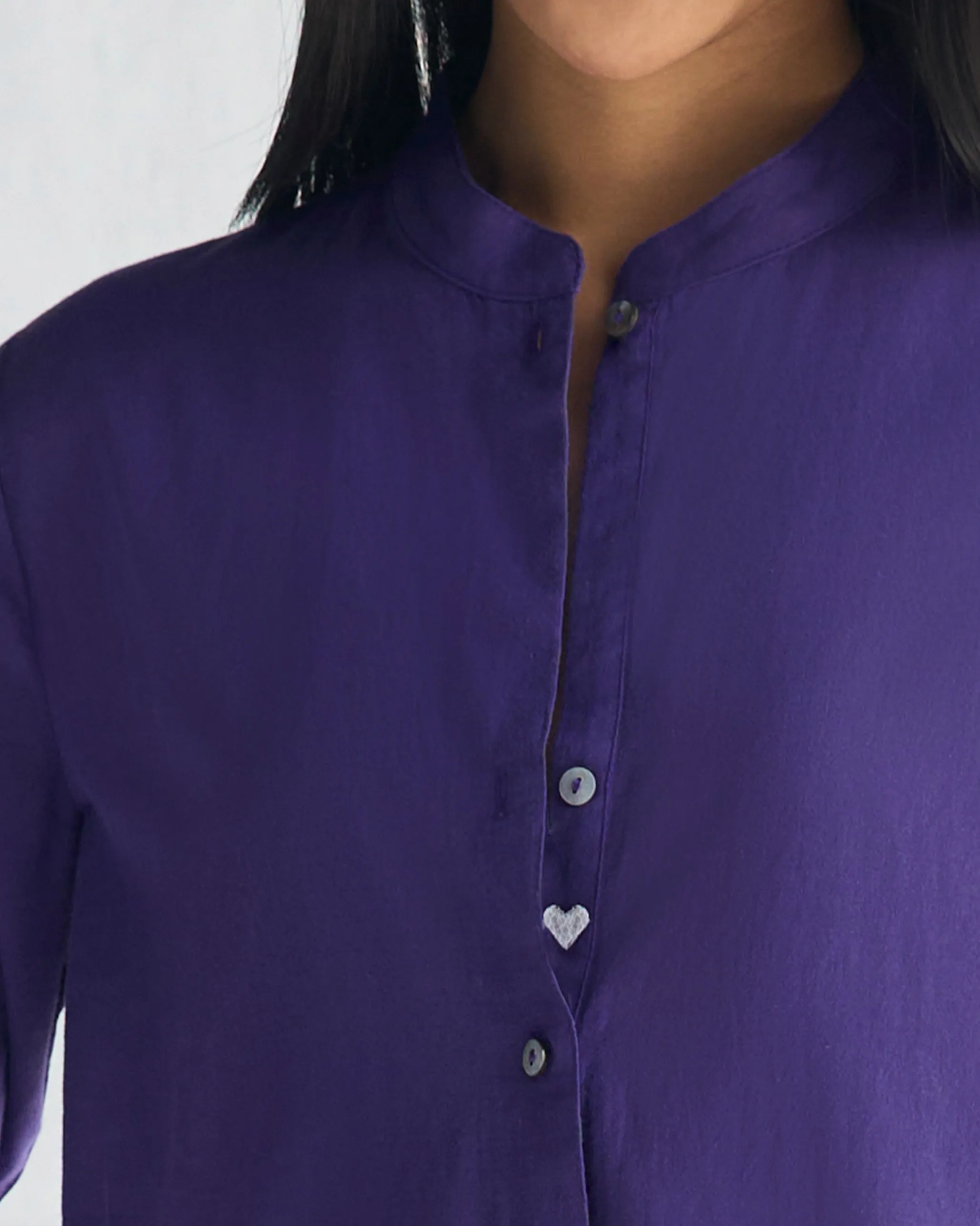 Basic Long Length Kurta - Purple