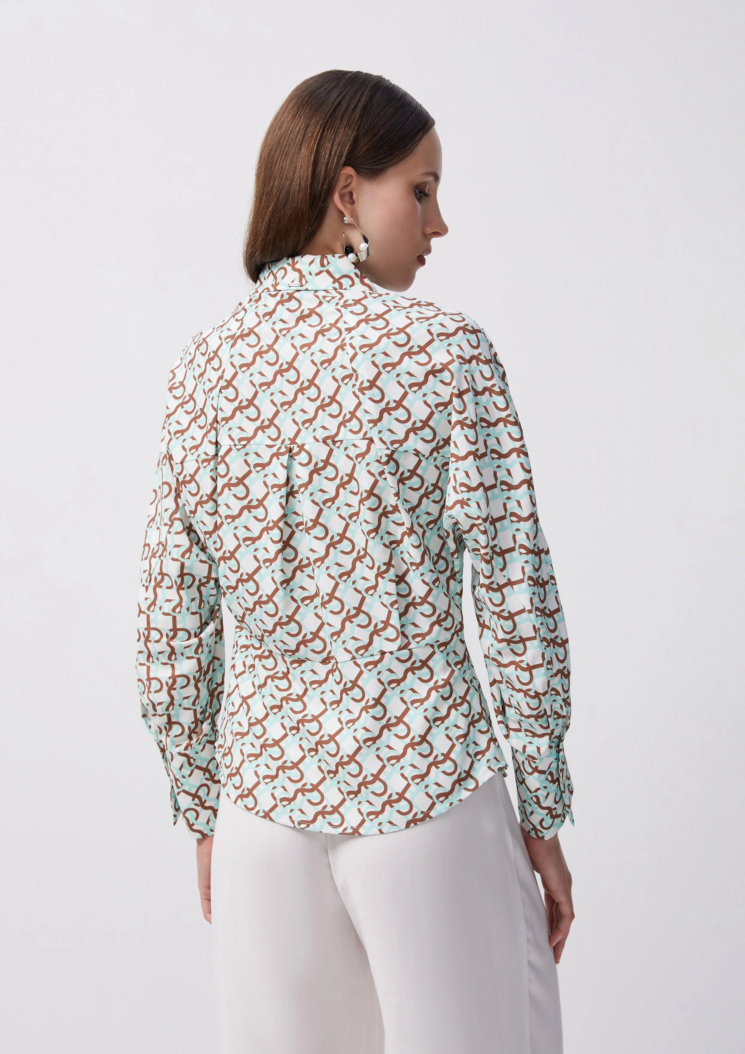 Beachside Oasis Print Long Sleeve Shirt