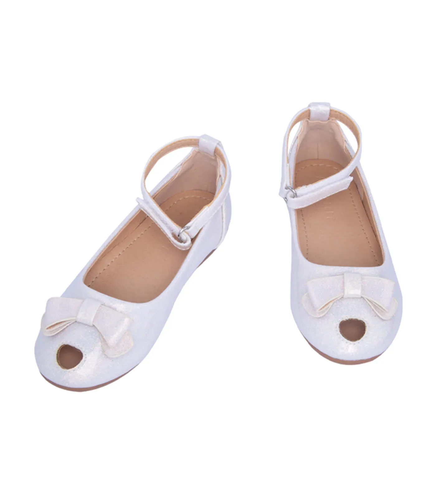 Bela Flats for Girls - White