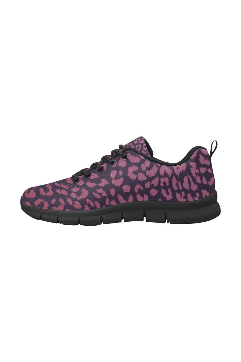 Berry Leopard Women's Breathable Running Shoes