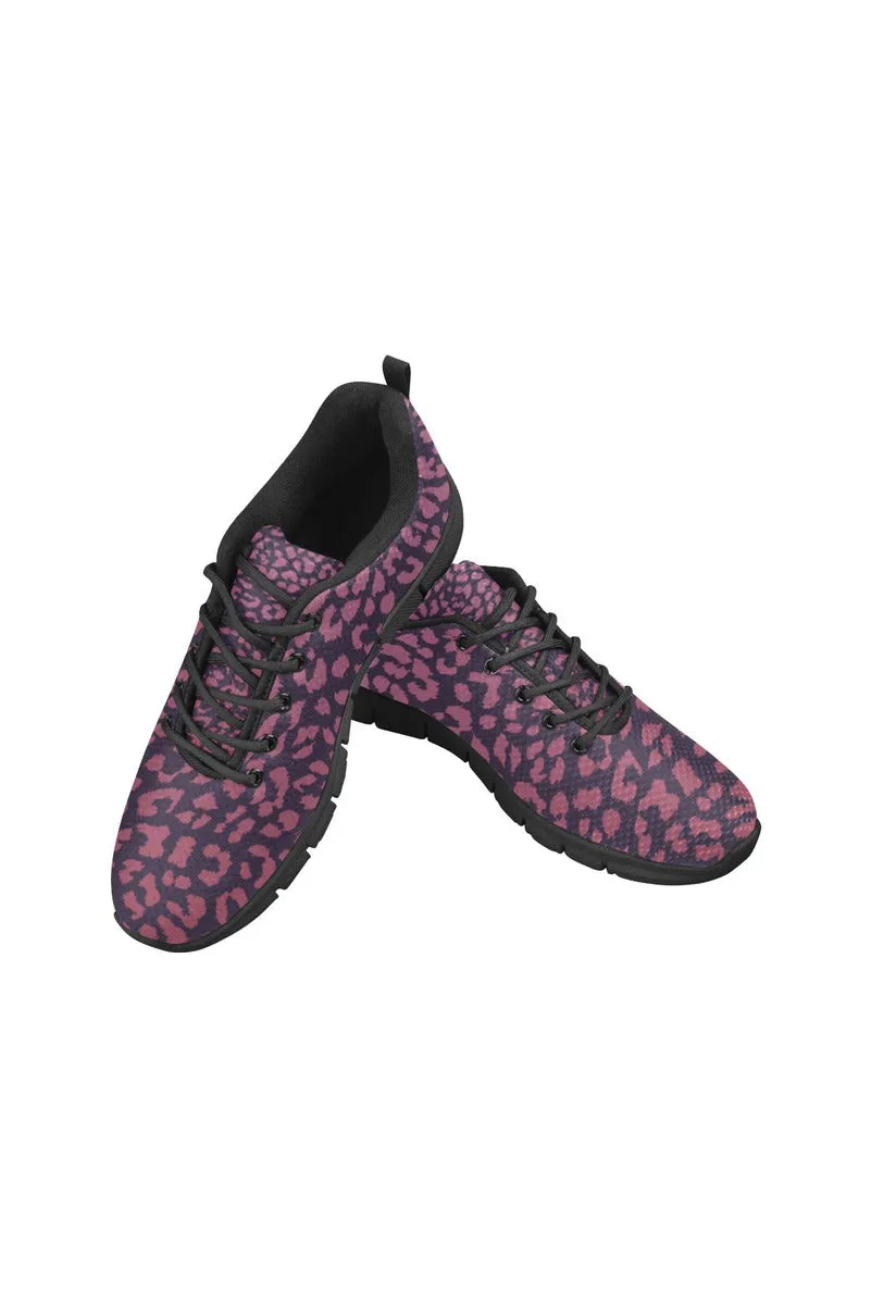 Berry Leopard Women's Breathable Running Shoes