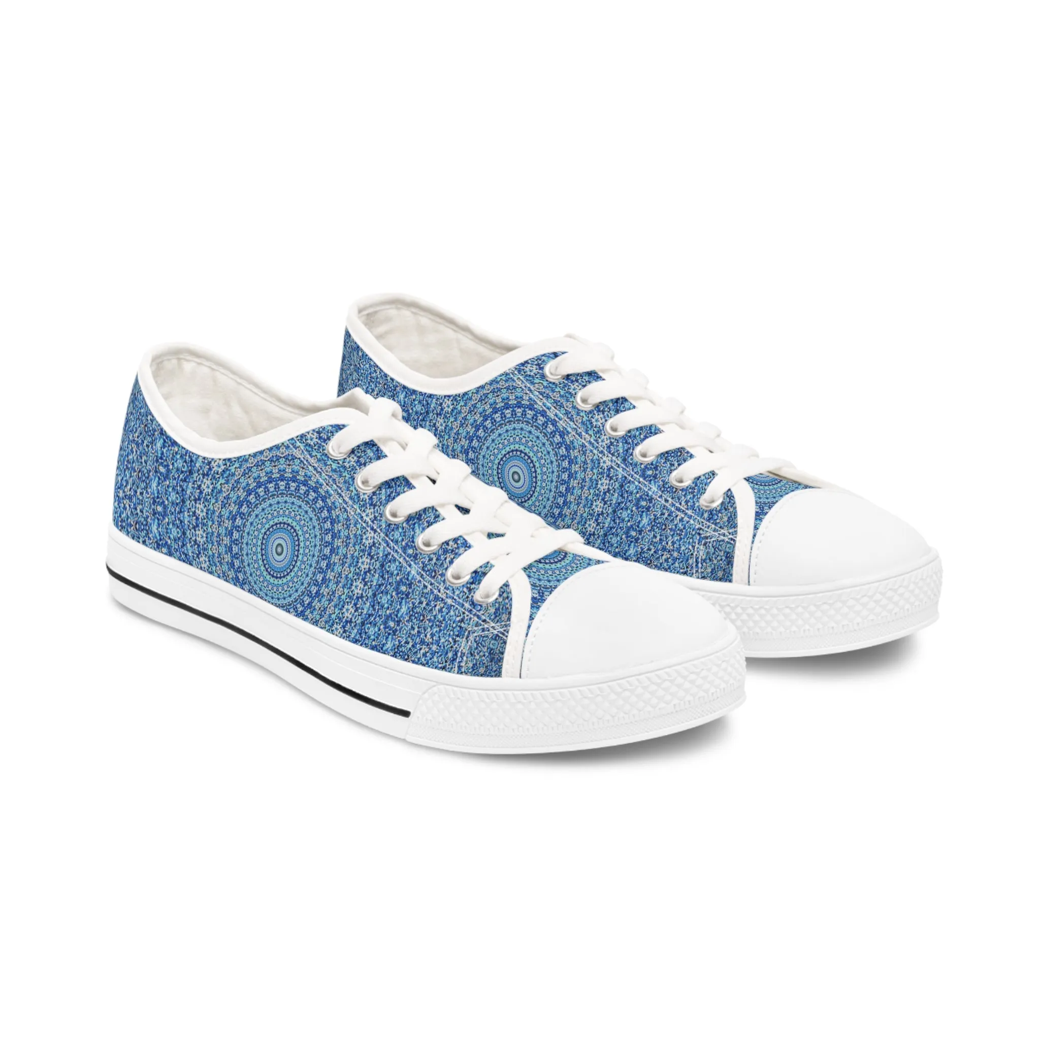 Blue Mandala - Inovax Woman's Low Top Sneakers