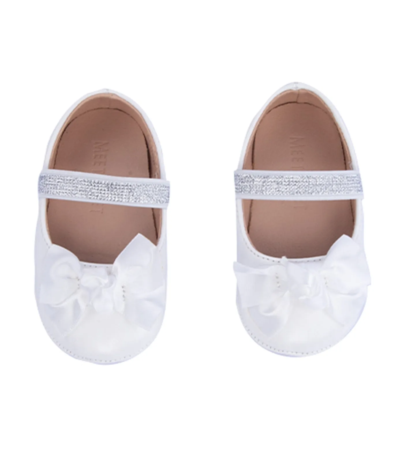 Blush Toddler to Kids Ballet Flats for Girls - White