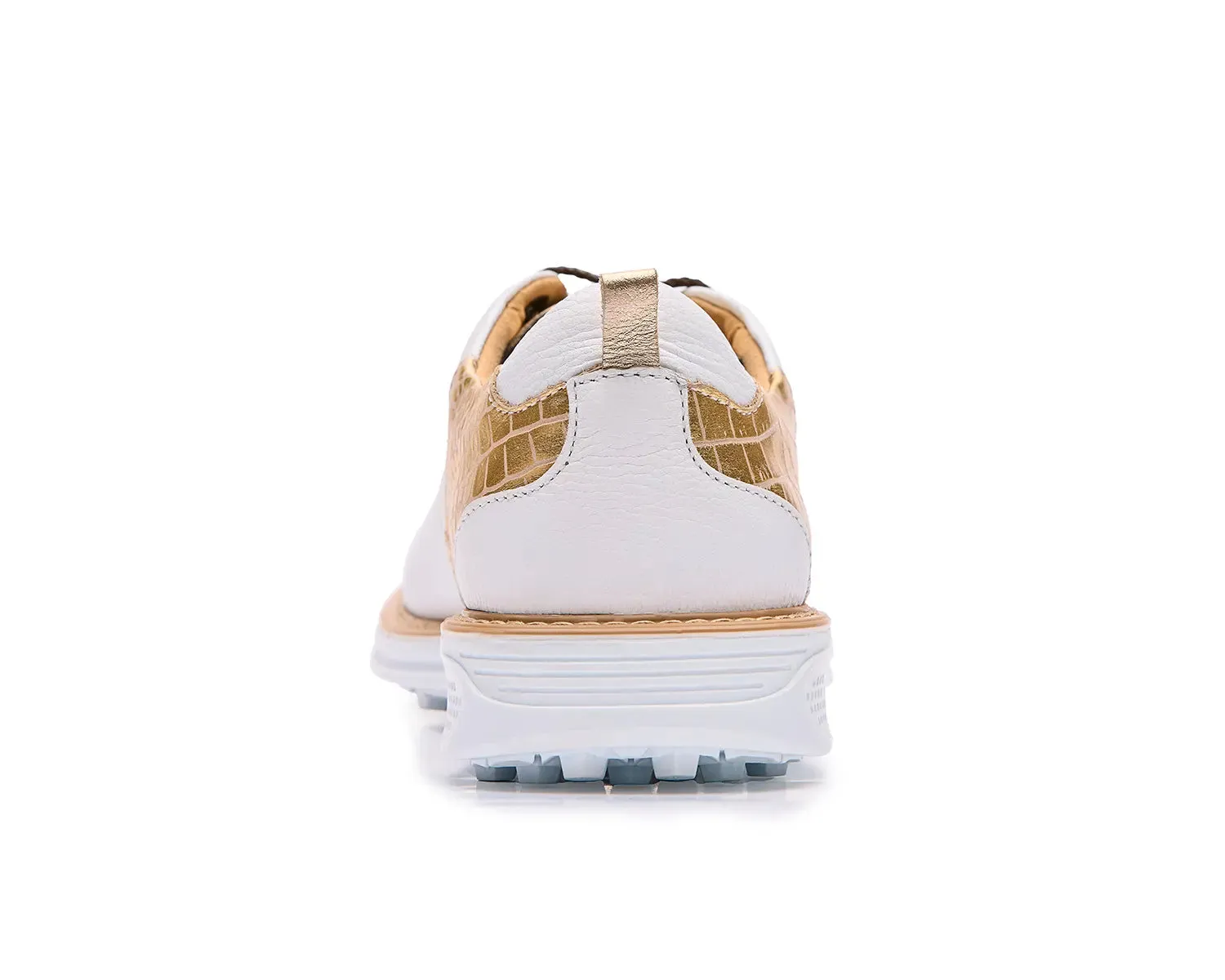 Boxto Golf Women's Inspiration Fantasy Spikeless Golf Shoes - White/Gold