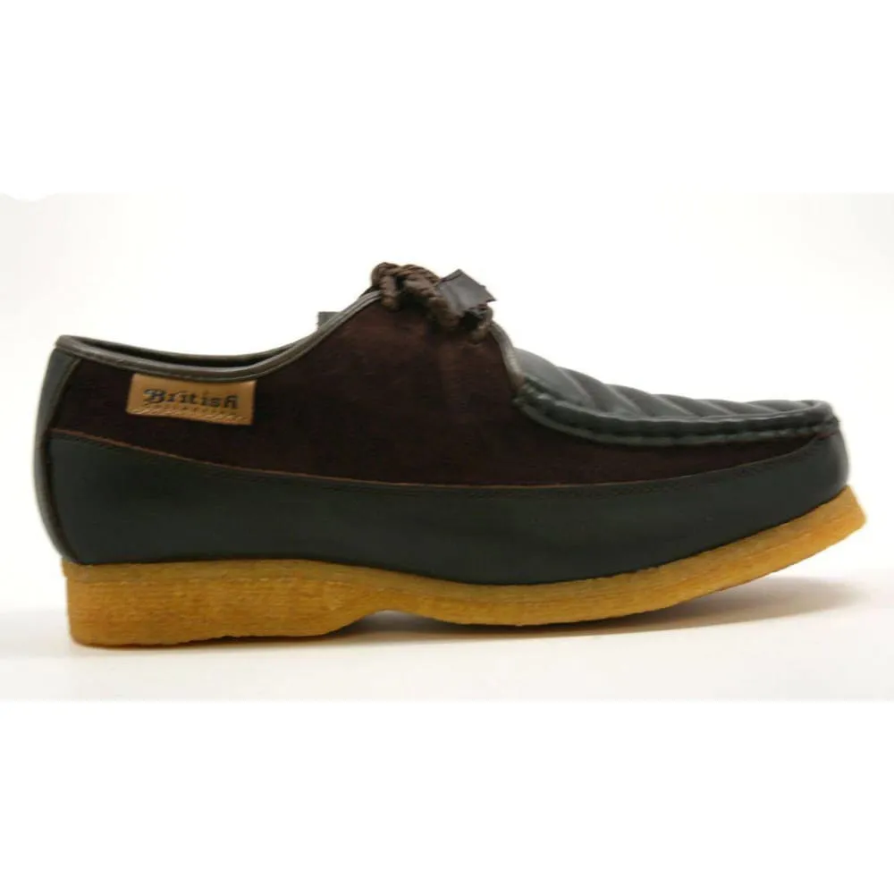 British Walkers Crown Men's Leather and Suede Crepe Sole Shoes