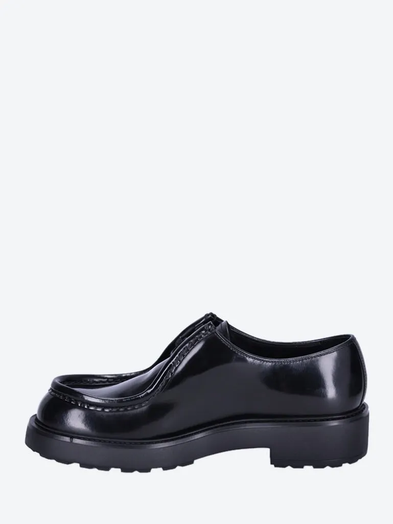 Brushed leather loafers