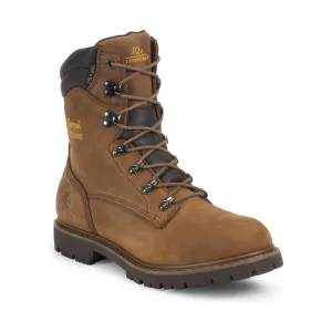 Chippewa Men's 8 Inch Heavy Duty Tough Bark Utility Waterproof Insulated Soft Toe - Brown