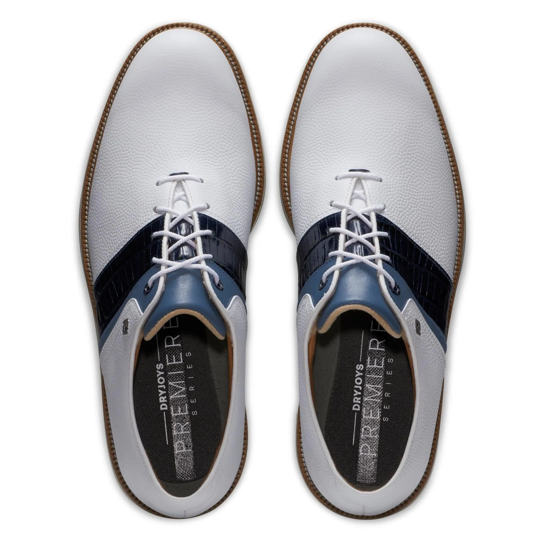 DJ Premiere Cleated Golf Shoe White/Navy - 2024