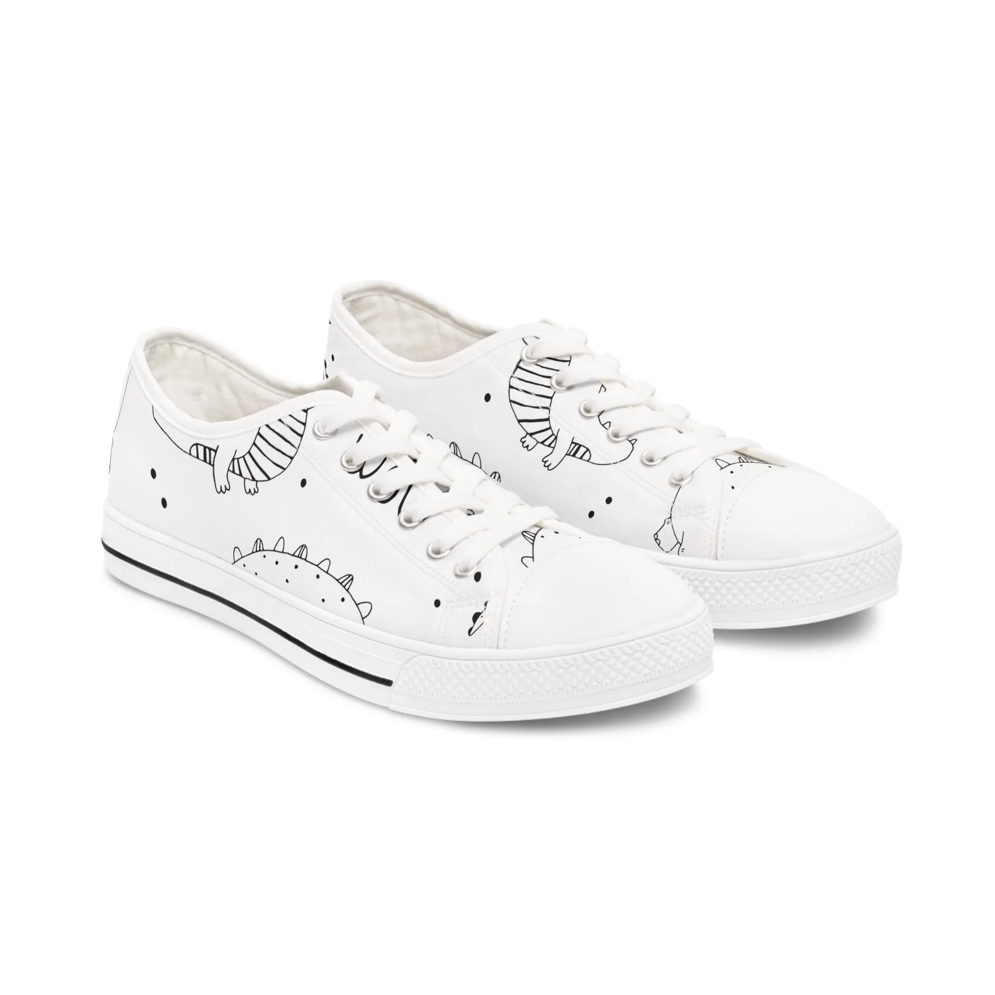 Doodle Dinosours - Inovax Woman's Low Top Sneakers