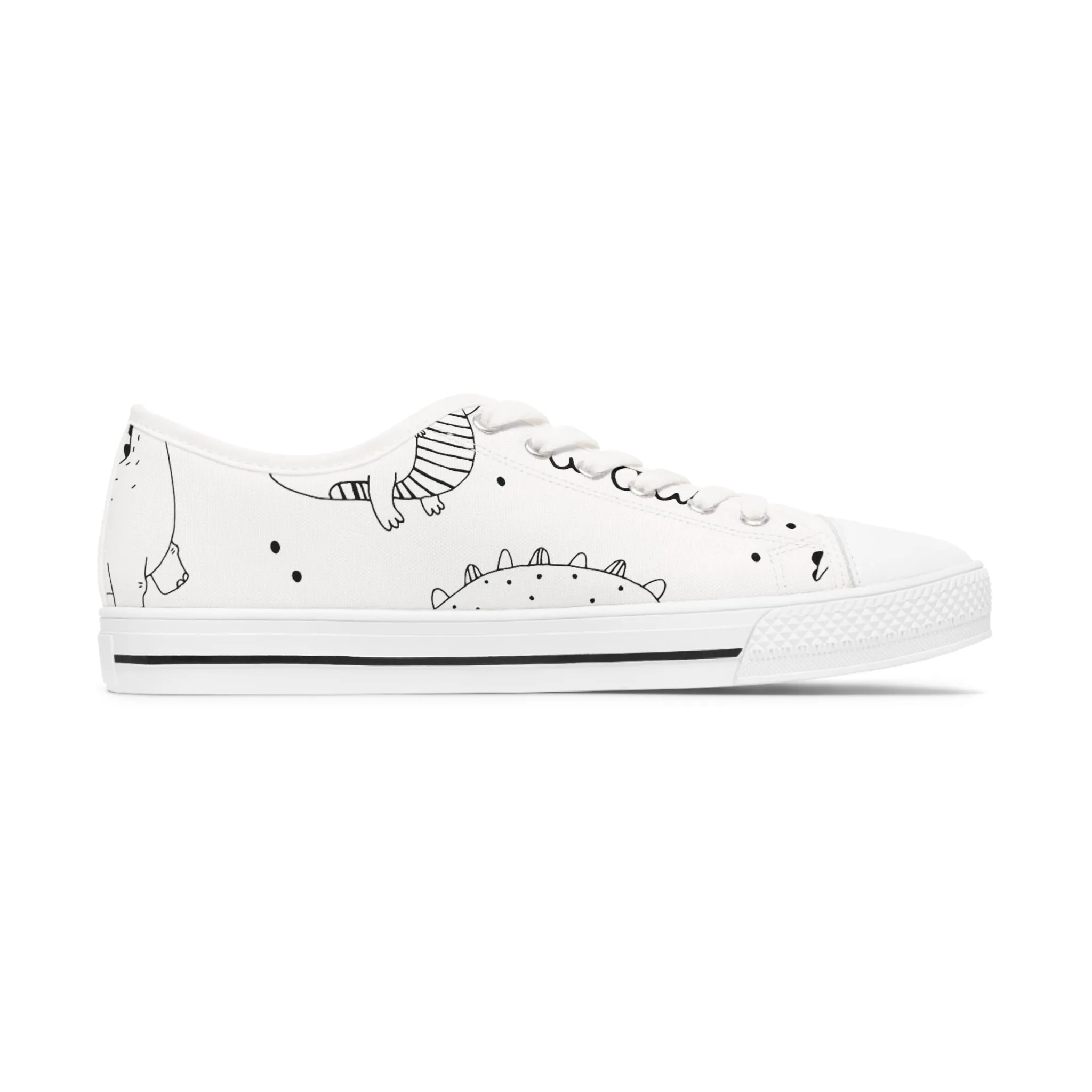 Doodle Dinosours - Inovax Woman's Low Top Sneakers