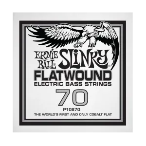 Ernie Ball 10870EB Slinky Flatwound Electric Bass String - .070