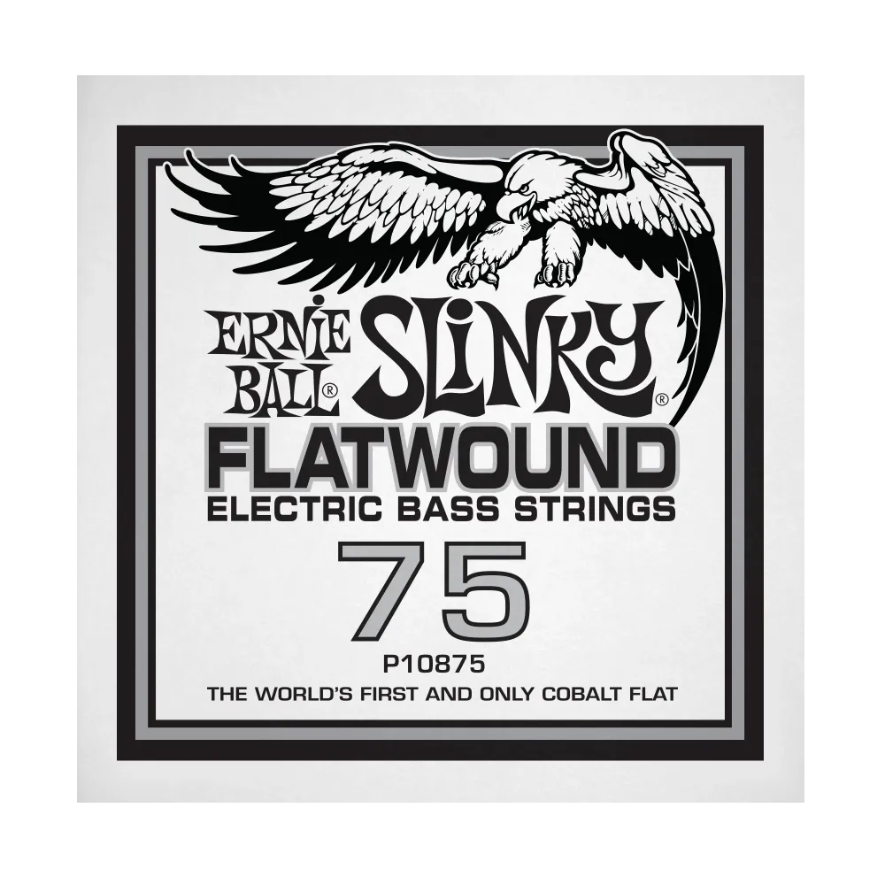 Ernie Ball 10875EB Slinky Flatwound Electric Bass String - .075