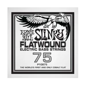 Ernie Ball 10875EB Slinky Flatwound Electric Bass String - .075