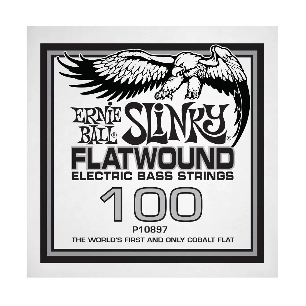 Ernie Ball 10897EB Slinky Flatwound Electric Bass String - .100