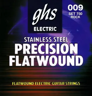 Ghs GHS750 Precision Flatwound Stainless Steel Guitar String Set - Ultra Light