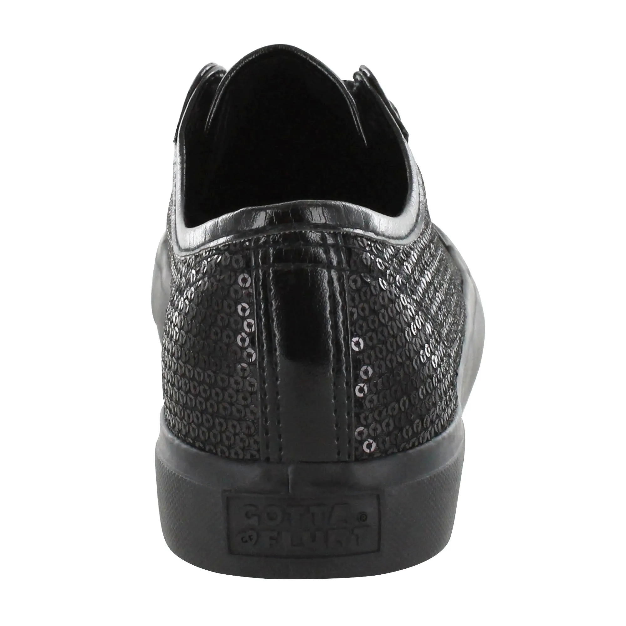 Gotta Flurt Women's Disco II Full Black Sequin Low Top Dance Sneaker