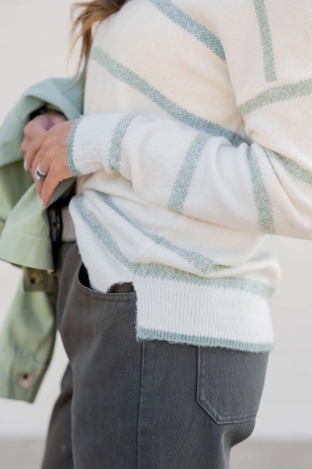 Heathered Stripes Sweater