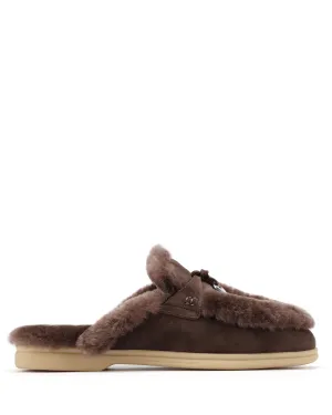 Jessie Fur Brown Suede