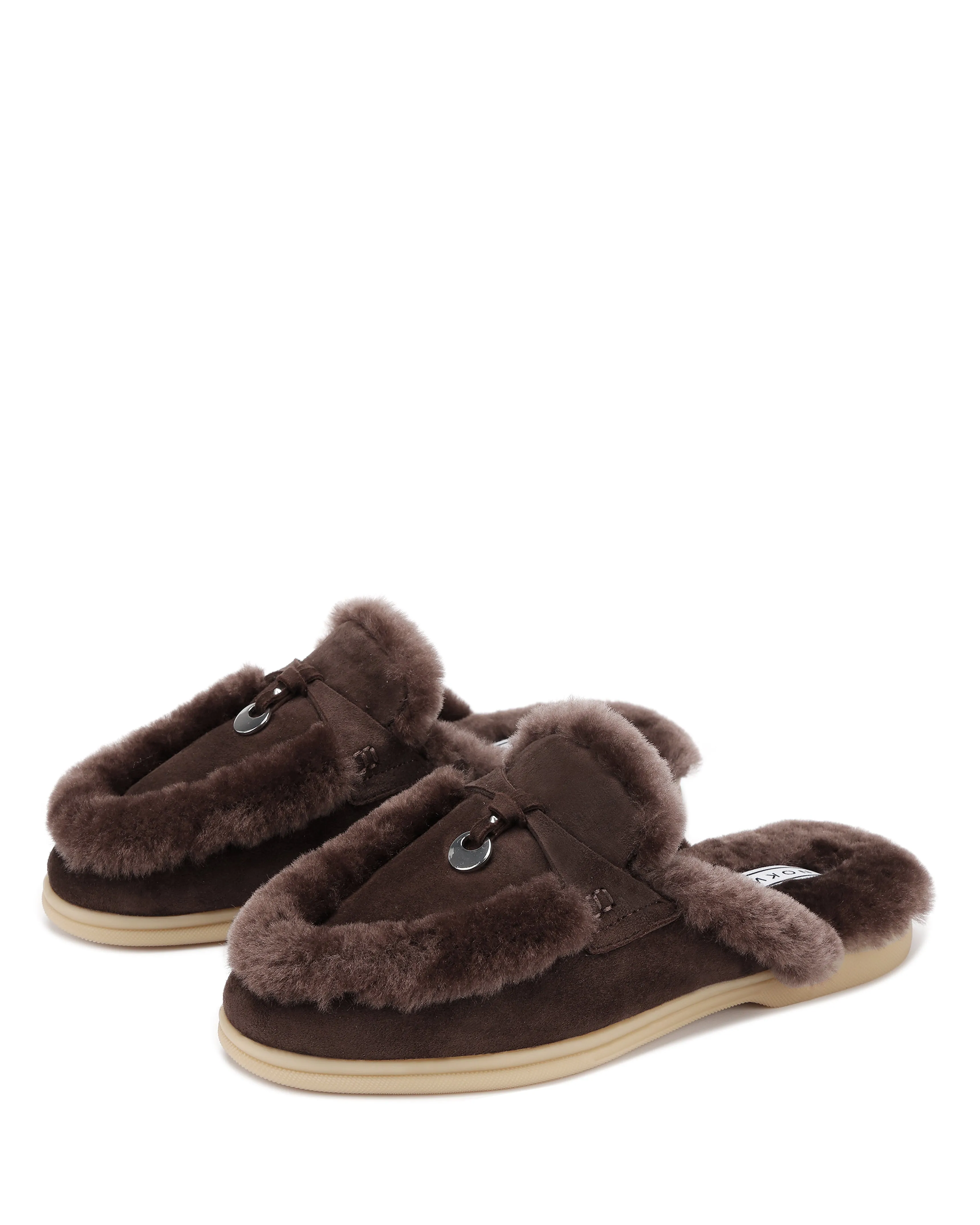 Jessie Fur Brown Suede