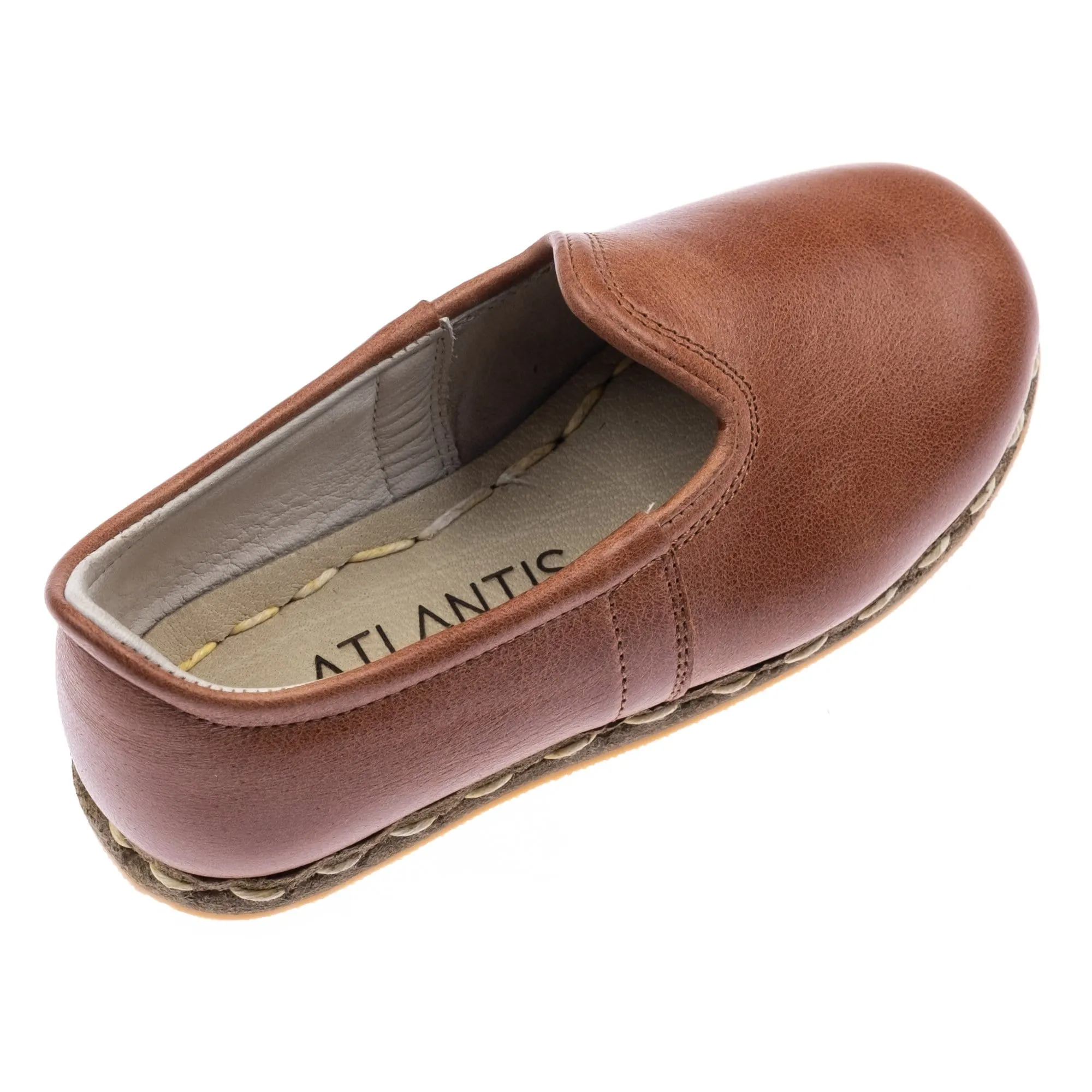 Kids Antique Brown Leather Shoes