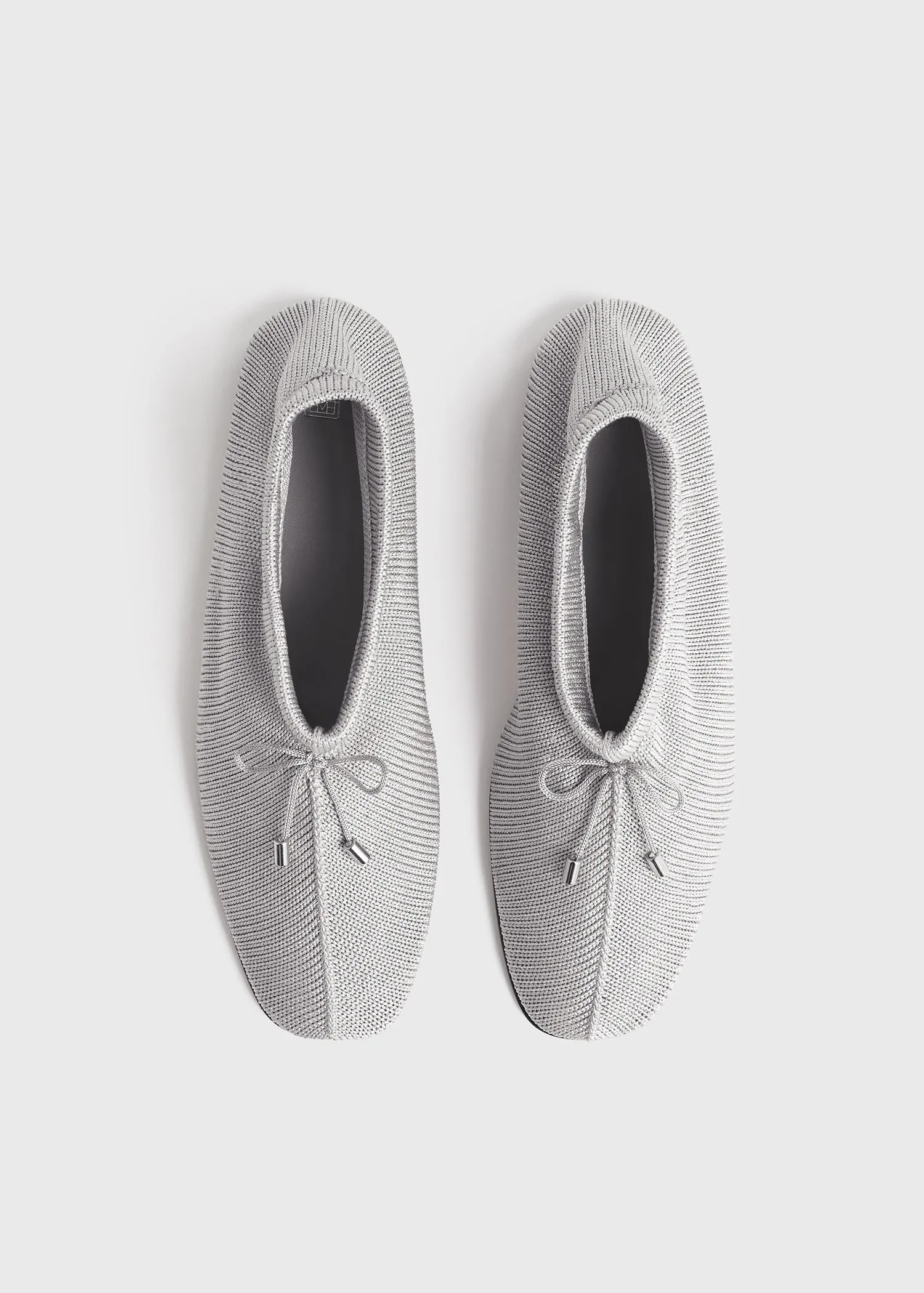 Knitted ballerinas silver