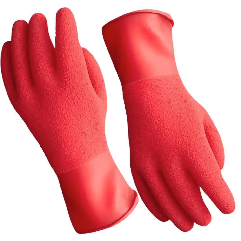 Kubi Textured Heavyweight Dry Gloves - Red