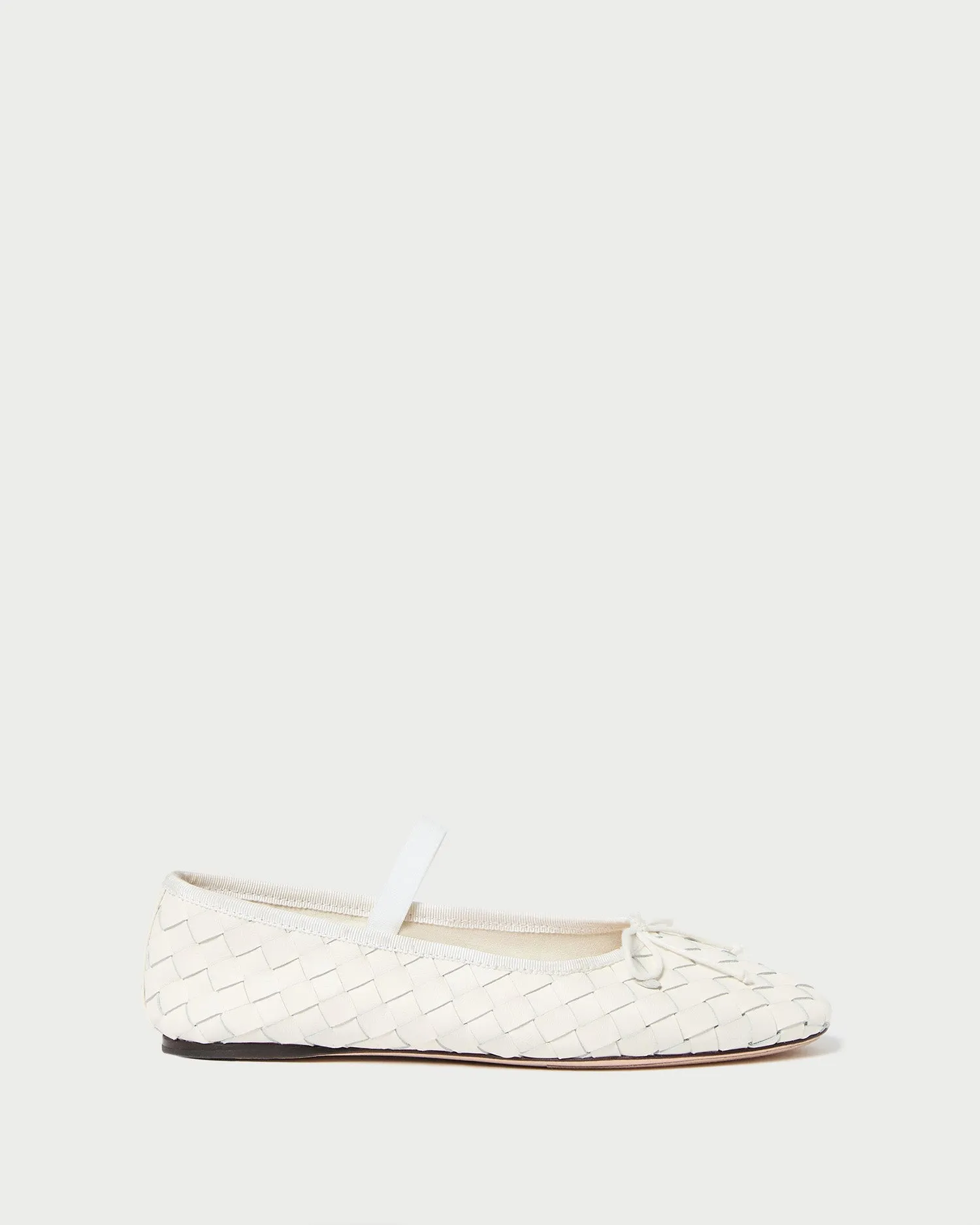 Leonie Cream Woven Ballet Flat