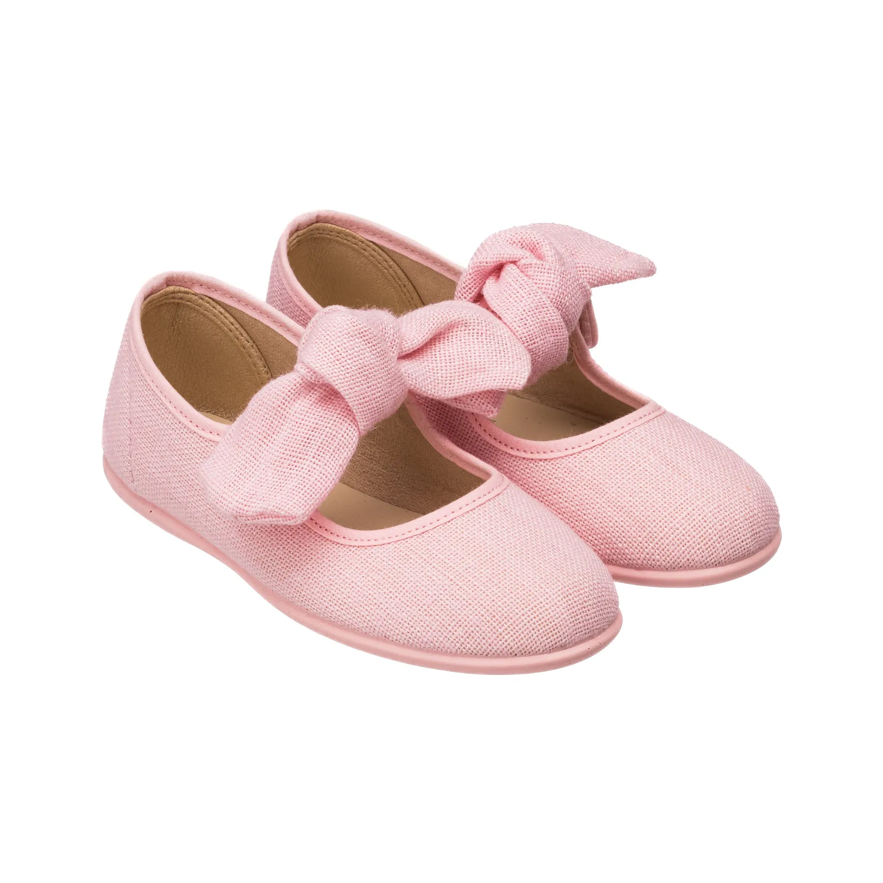 Linen Bow Mary Jane Pink