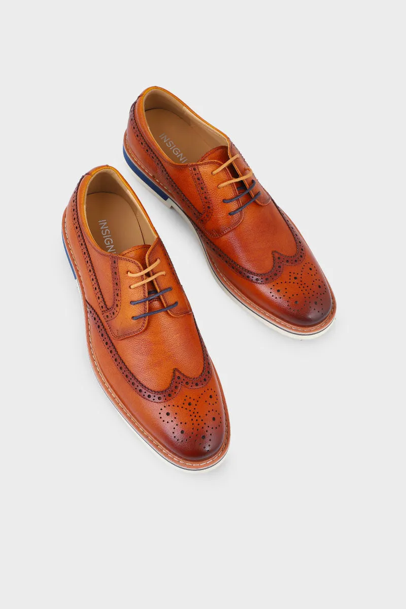 Men Formal Derby M34060-Brown