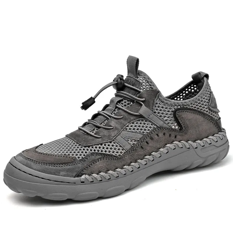 Men's Hand Stitching Mesh Breathable Comfortable Sneakers