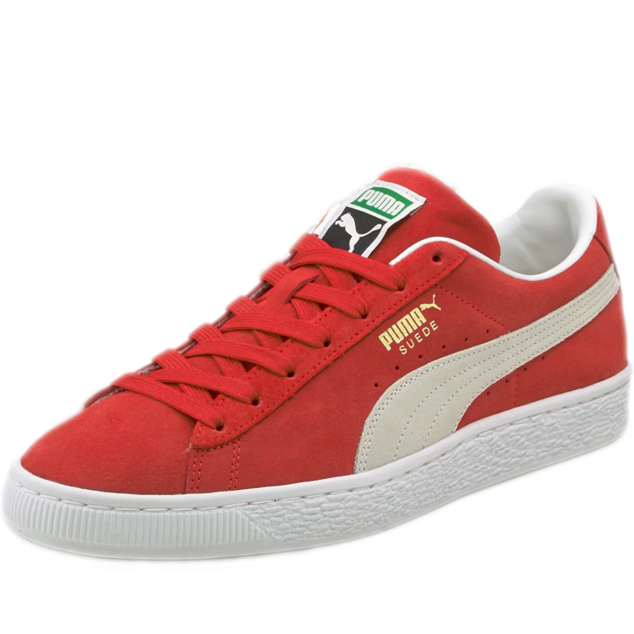 Men's Puma Suede Classic XXI Shoes - High Risk Red/White