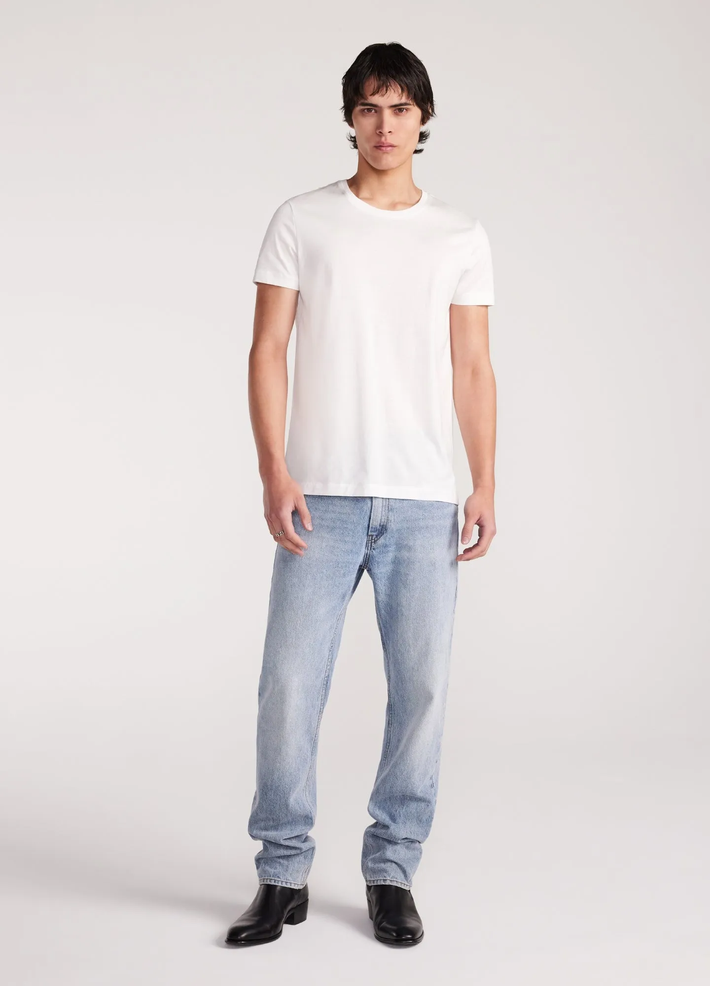 Mercerised Crew Neck T-Shirt White