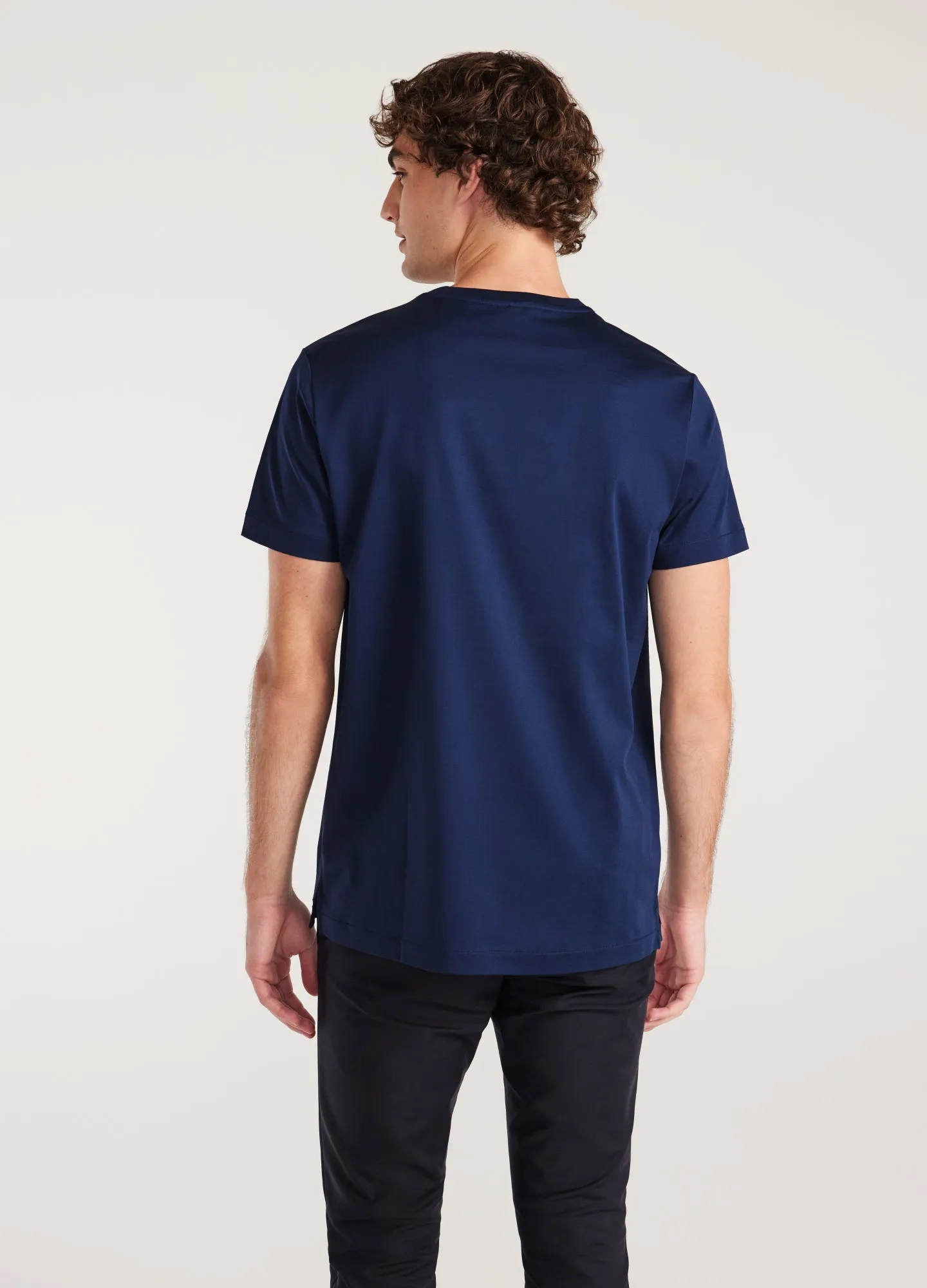 Mercerised Crew T-shirt Delft Blue