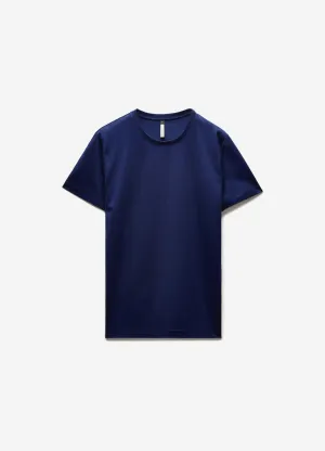 Mercerised Crew T-shirt Delft Blue