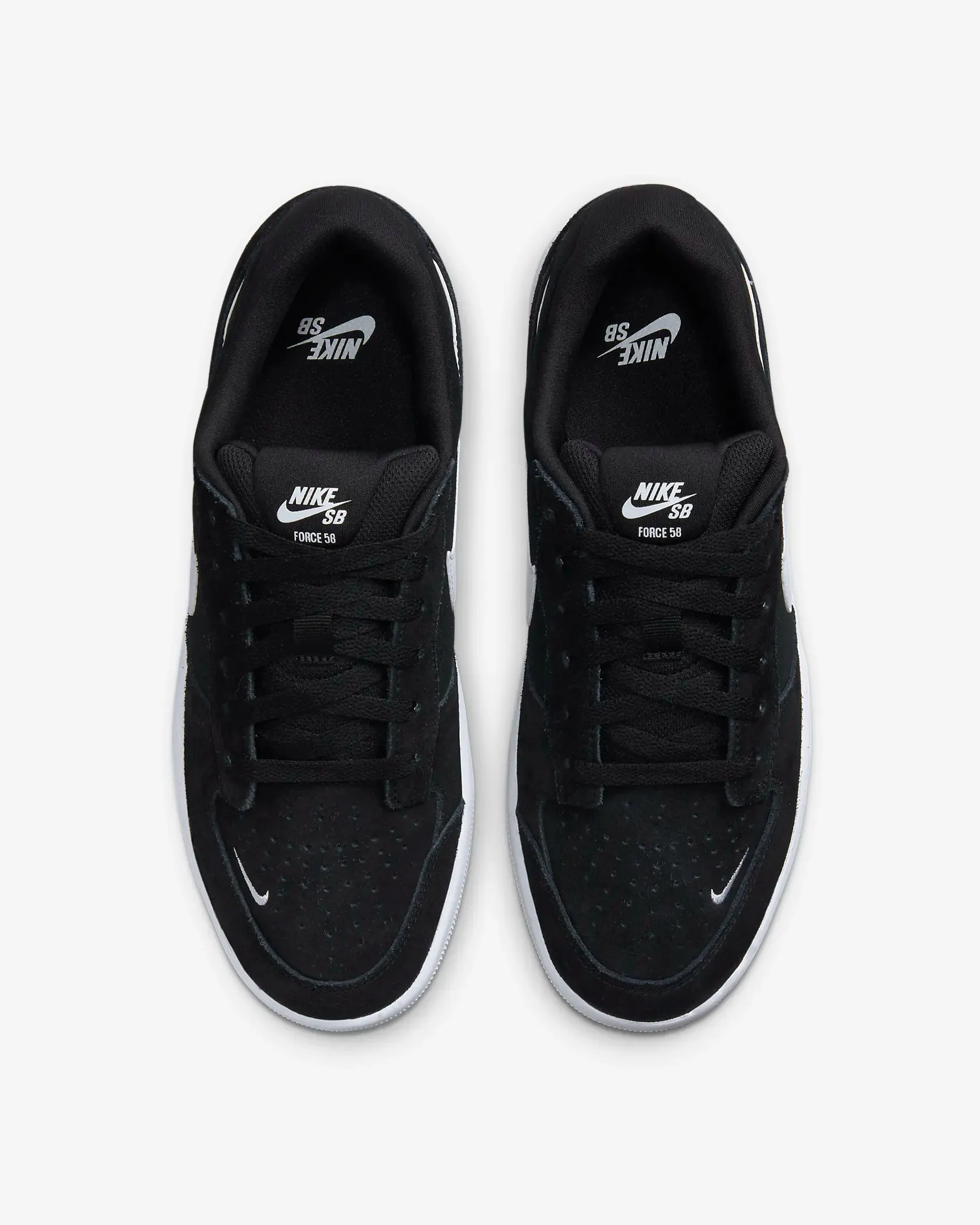 Nike SB Force 58 Skate Shoe - BLACK WHITE BLKW