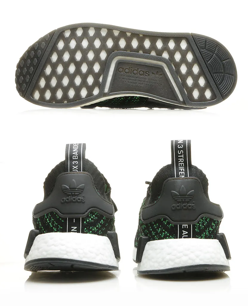 NMD_R1 STLT Primeknit Core Black / Noble Green / Bold Green