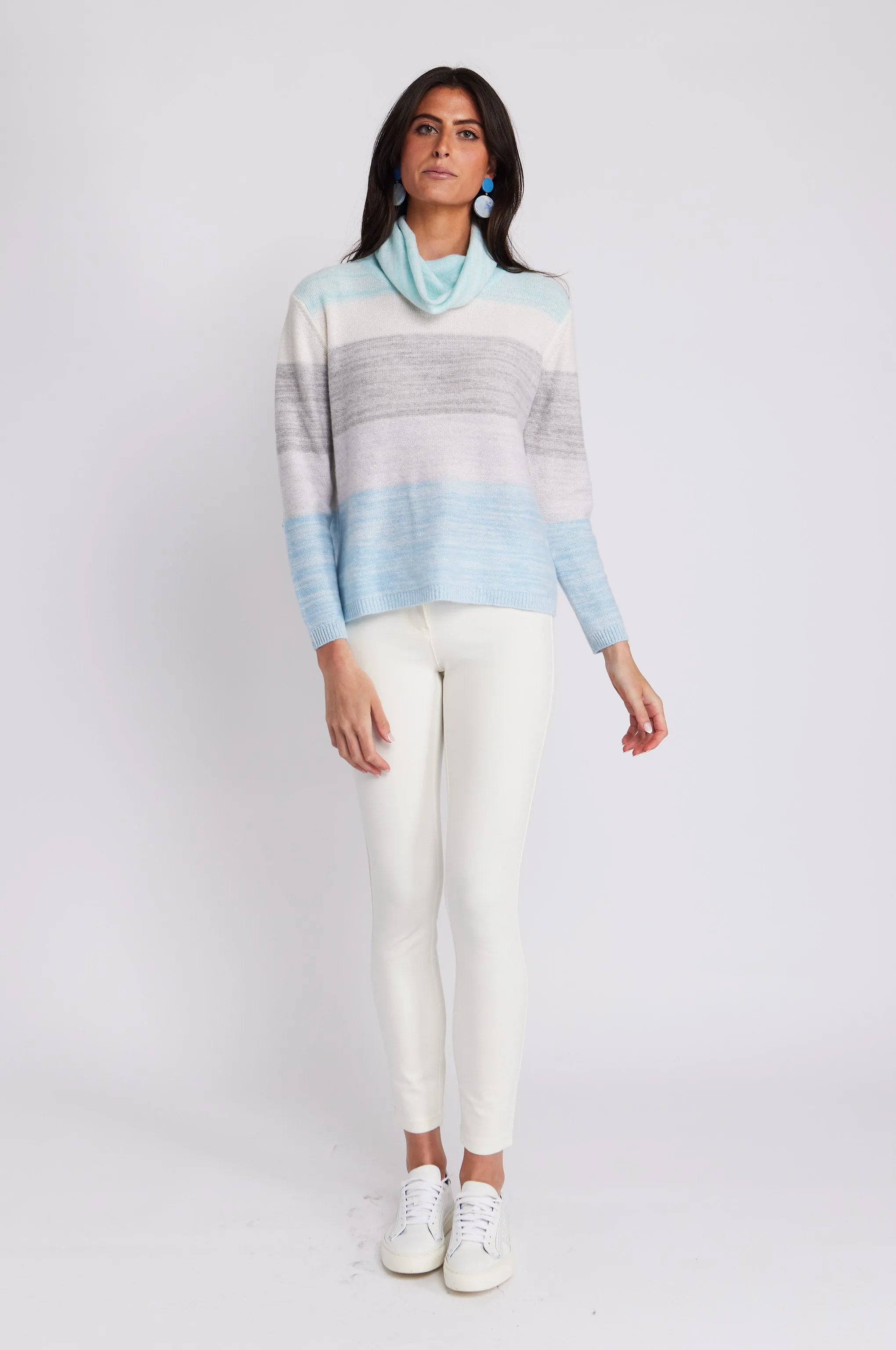 Ombre Cowl Sweater - Reef