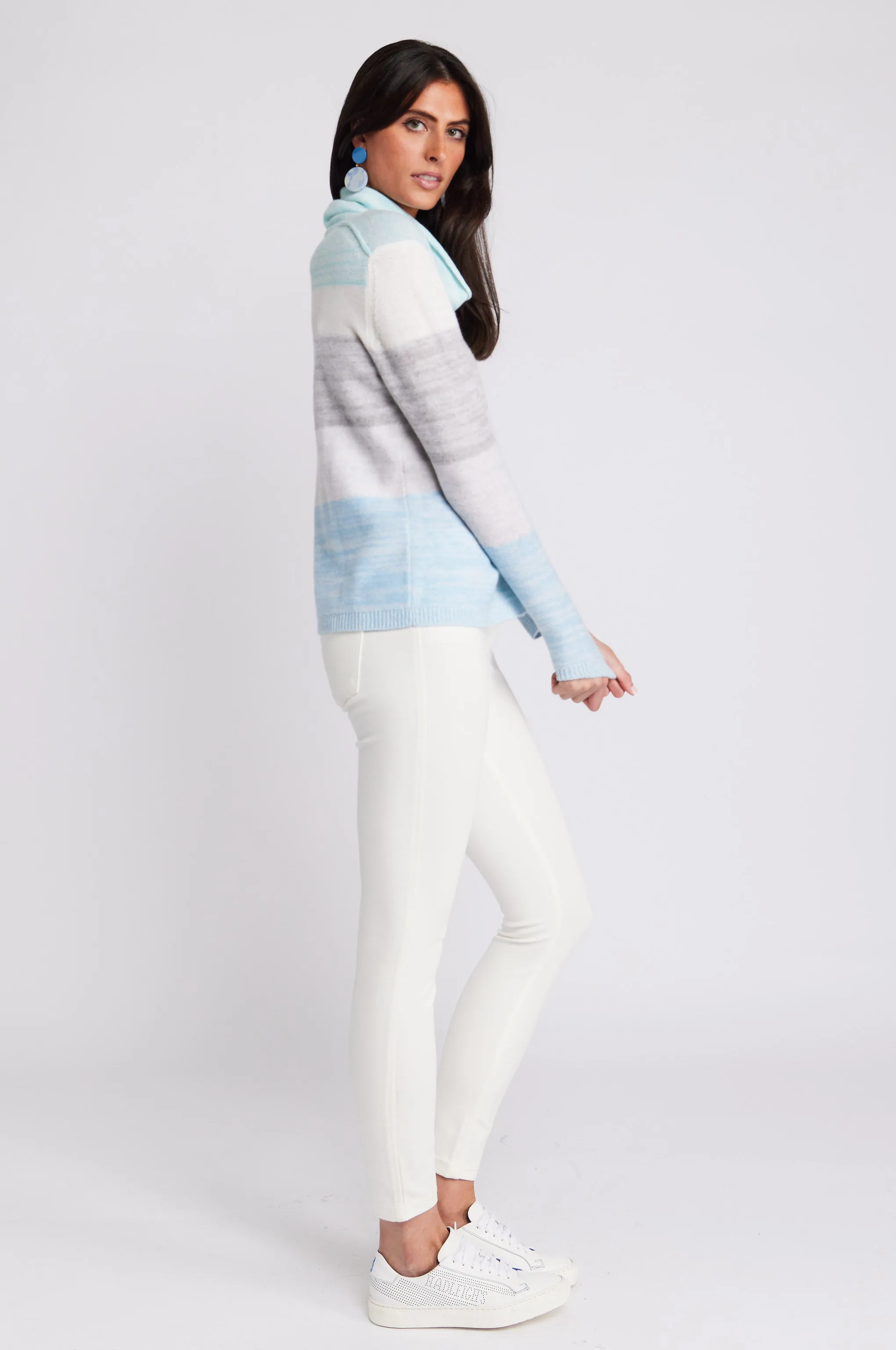 Ombre Cowl Sweater - Reef