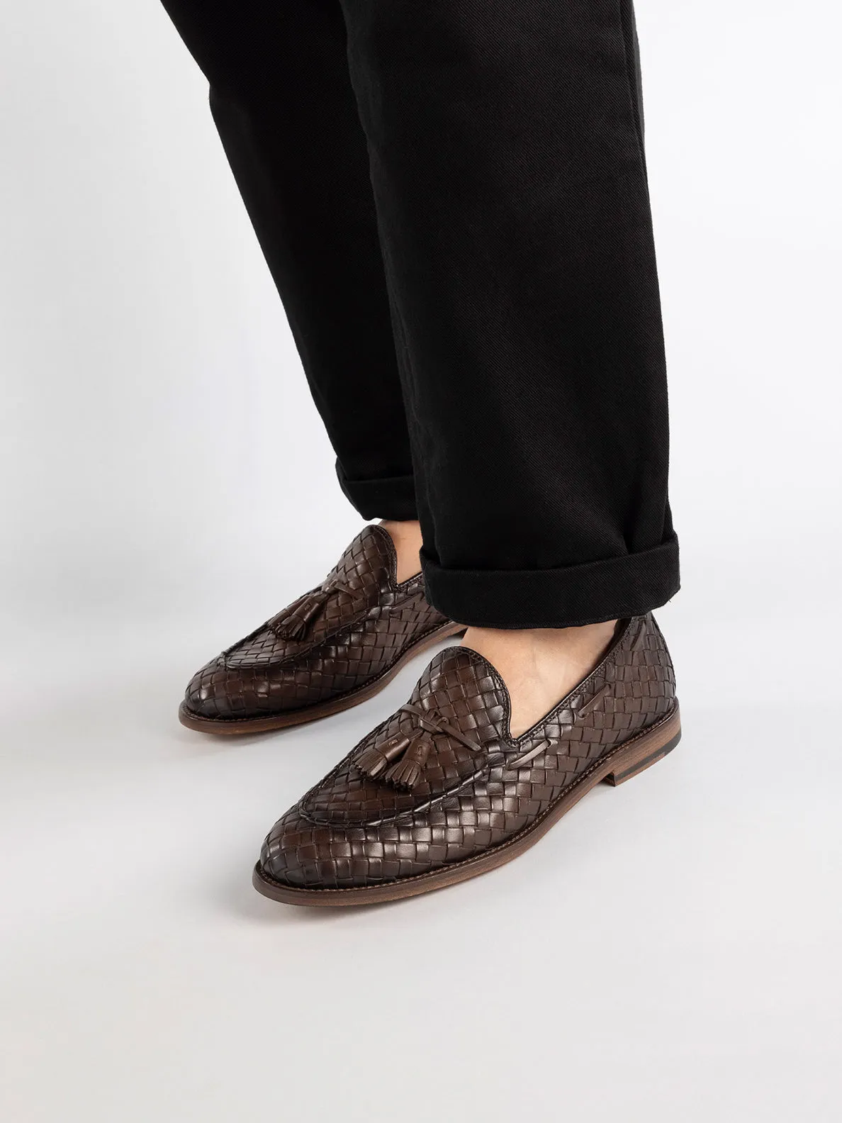 OPERA 004 - Brown Leather Tassel Loafers