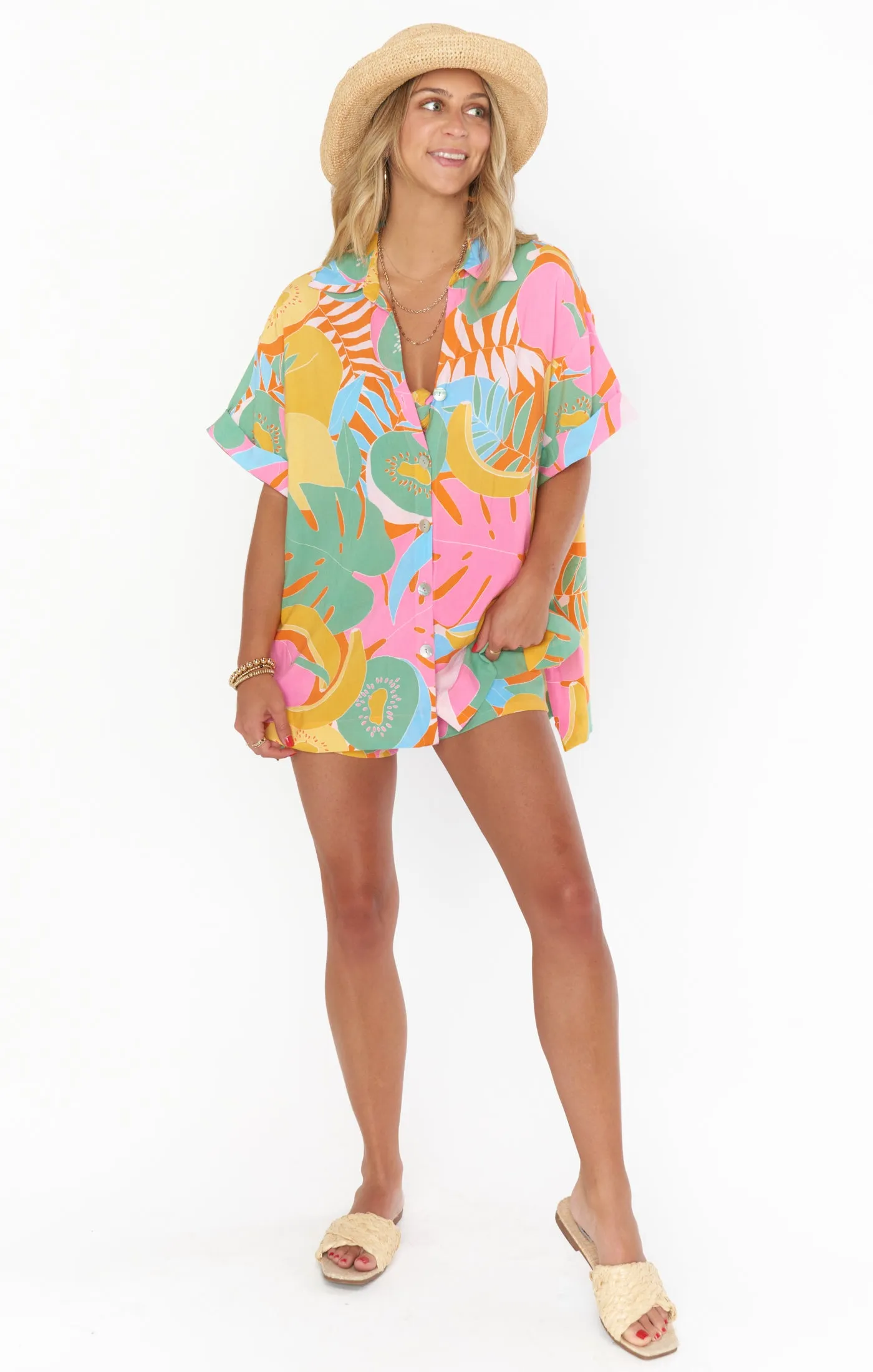 Parker Button Down ~ Tropical Fruit