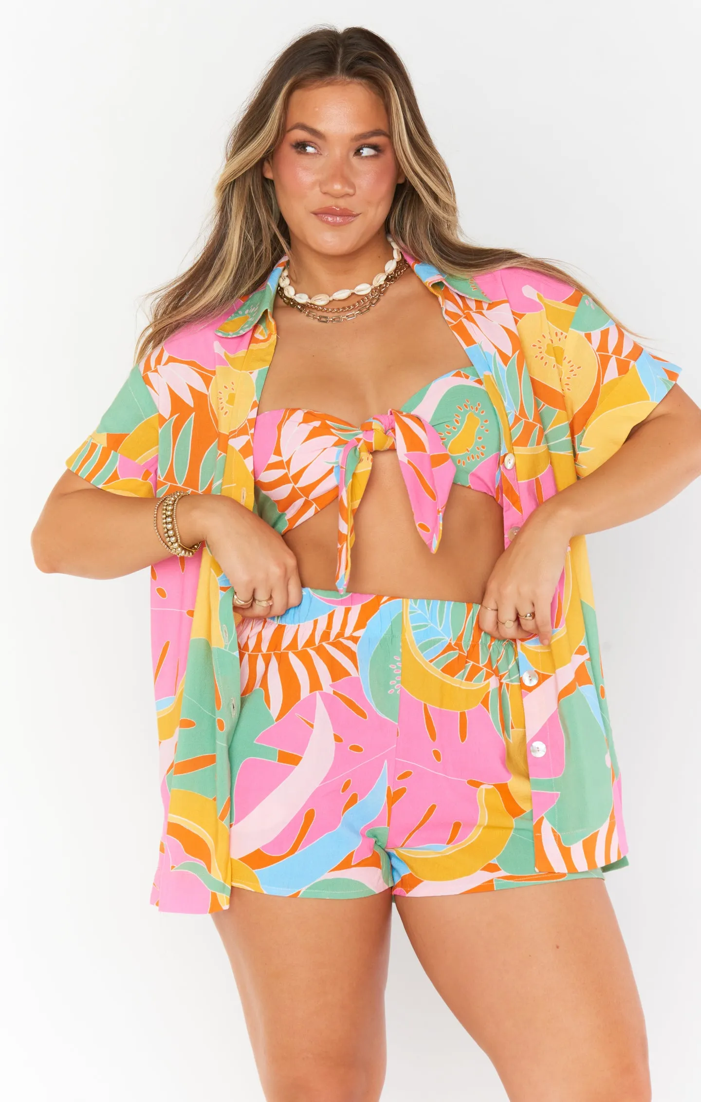 Parker Button Down ~ Tropical Fruit