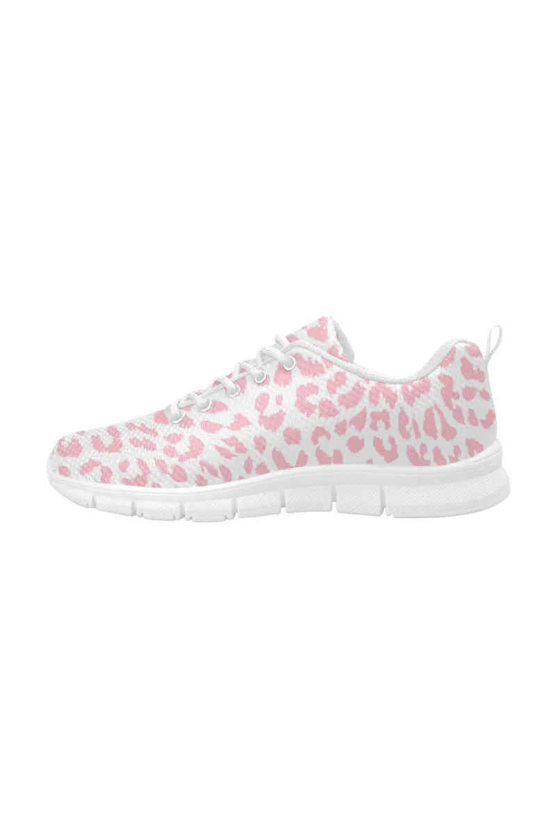 Pink Leopard Women's Breathable Running Shoes