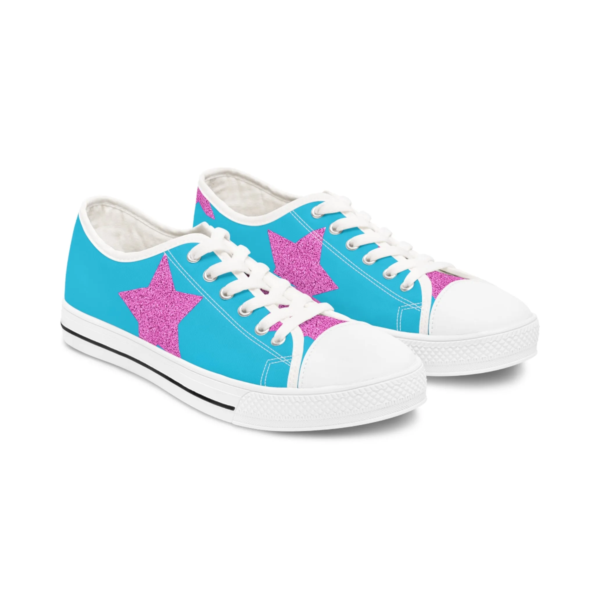 Pink Stars - Inovax Woman's Low Top Sneakers