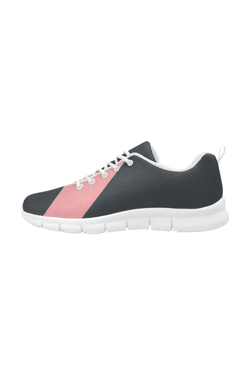 Pink Stripe Women's Breathable Running Shoes