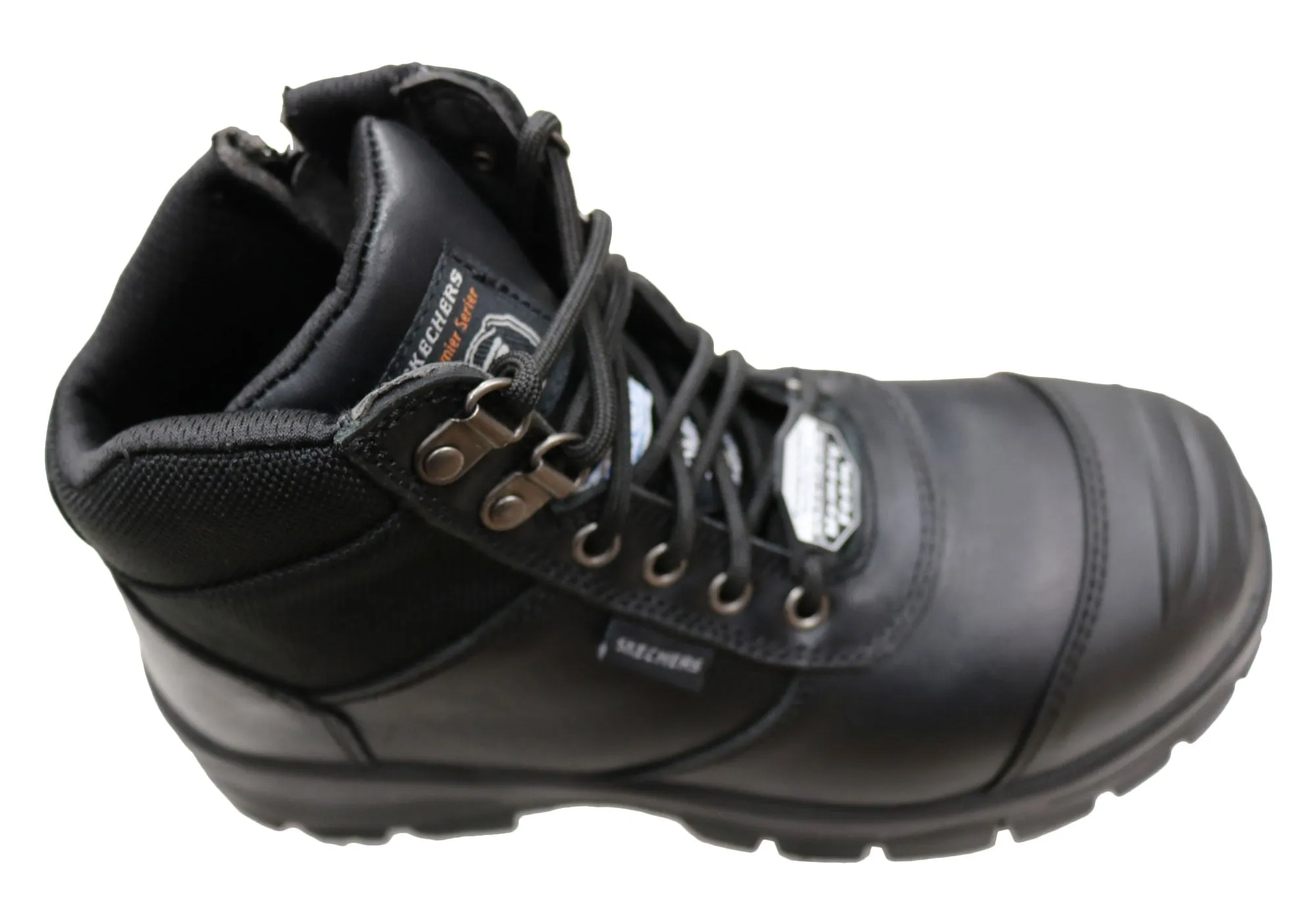 Skechers Mens Leather Work Composite Toe Work Boots